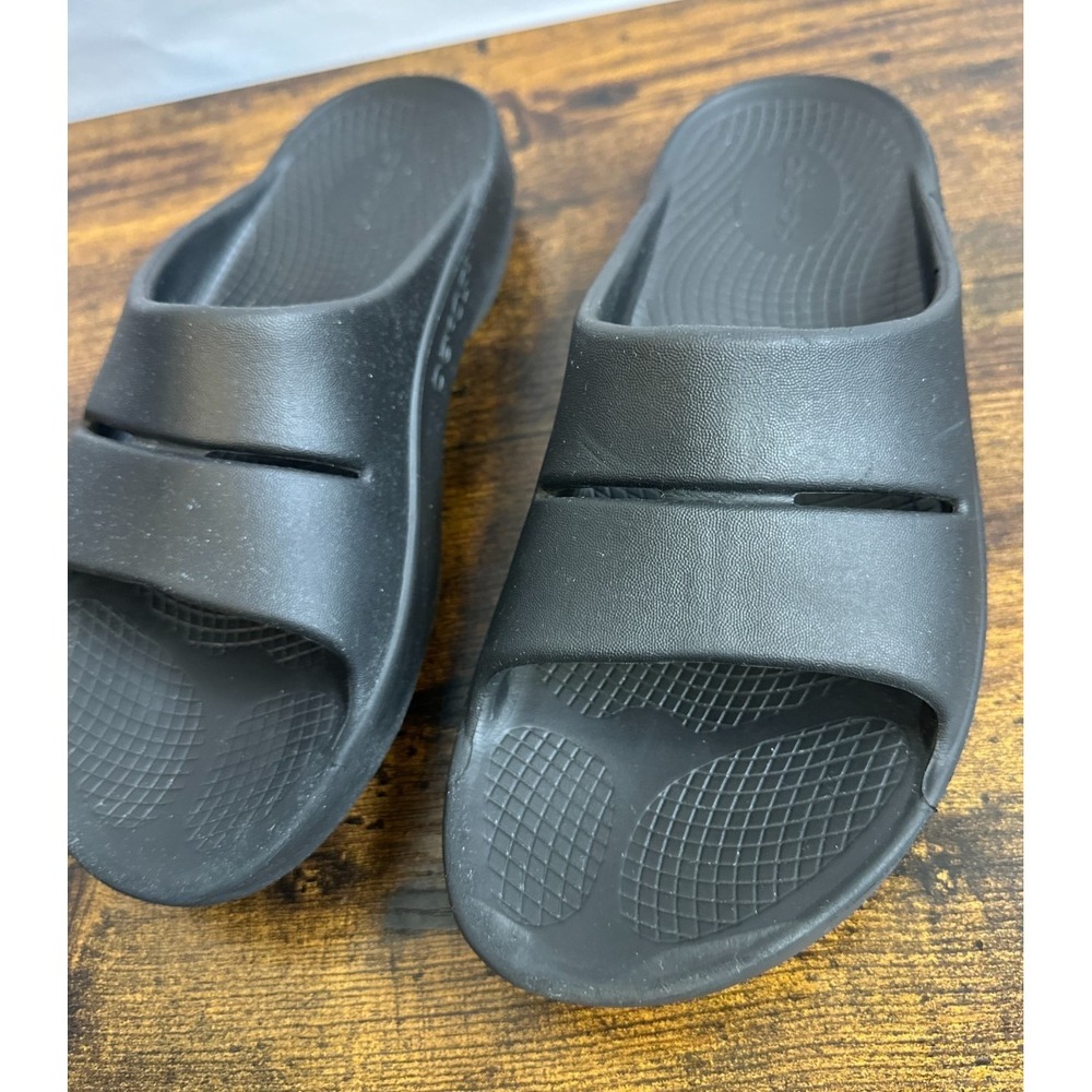 OOFOS OOahh Recovery Slides Black Slip On Sandals Unisex Women's 9 Men's 7 EU 40 - Picture 3 of 13